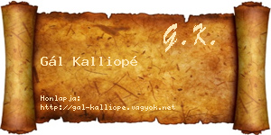 Gál Kalliopé névjegykártya